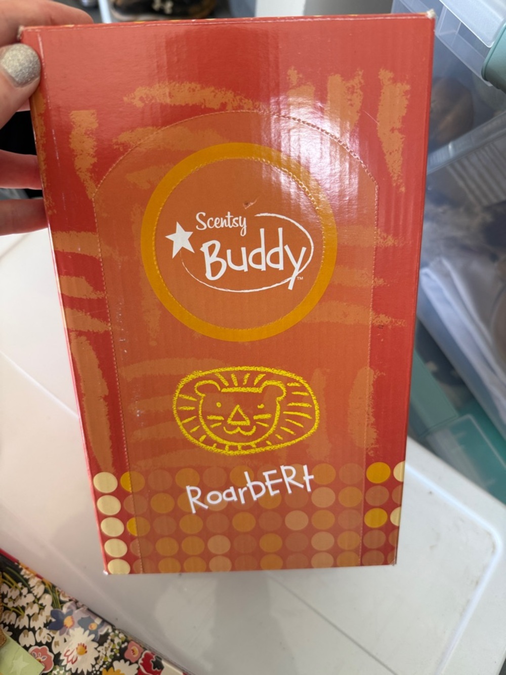 Scentsy Buddy Roarbert Plush in Orange and Yellow